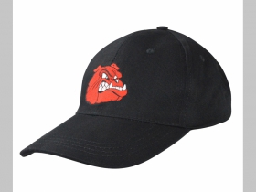 BULLDOG čierna &scaron;iltovka s vy&scaron;&iacute;van&yacute;m logom materi&aacute;l 100% bavlna univerz&aacute;lna nastaviteľn&aacute; veľkosť